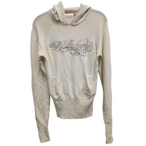 Billabong Cream Hoodie Sweatshirt with Embroidered Logo
